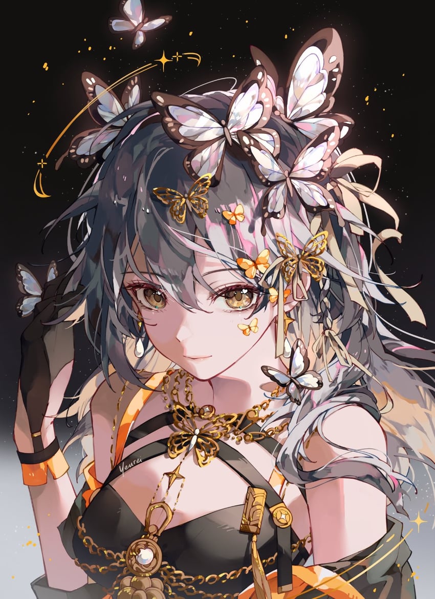 trailblazer and stelle (honkai and 1 more) drawn by yeurei