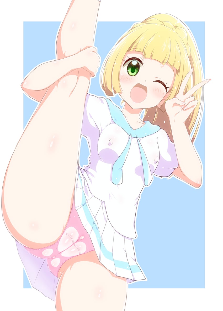 lillie (pokemon and 1 more) drawn by yakisoba_(kaz2113)