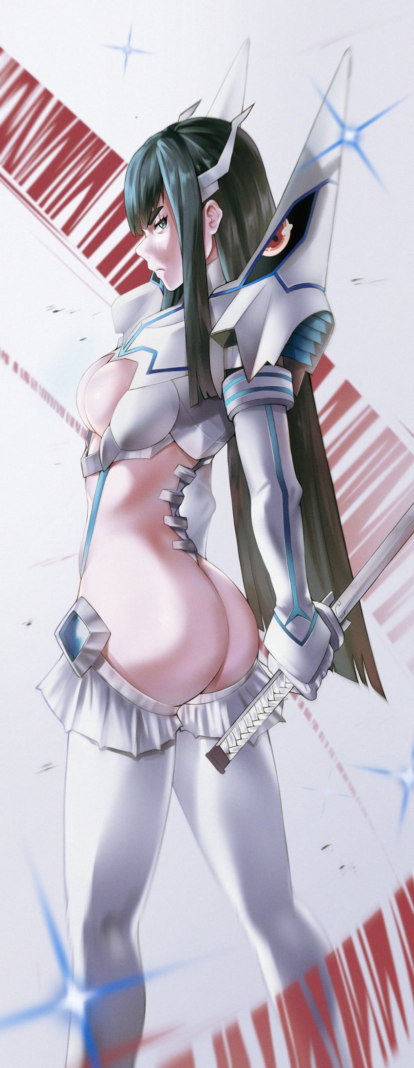 kiryuuin satsuki and junketsu (kill la kill) drawn by waligner