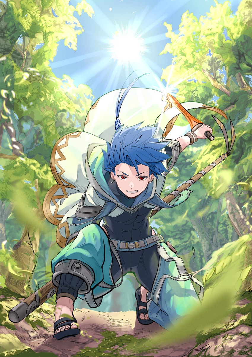 cu chulainn and setanta (fate and 2 more) drawn by takahasu_kaoru