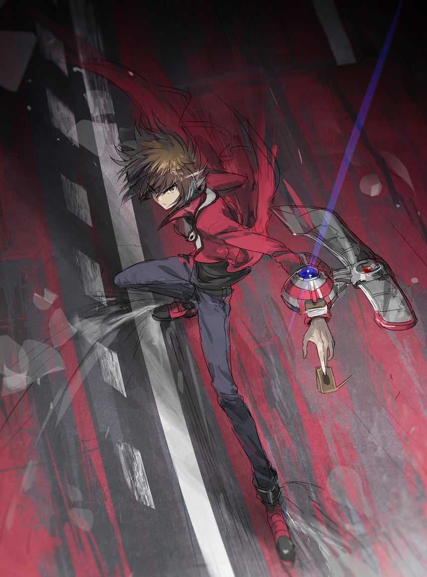 yuki judai (yu-gi-oh! and 1 more) drawn by moribuden