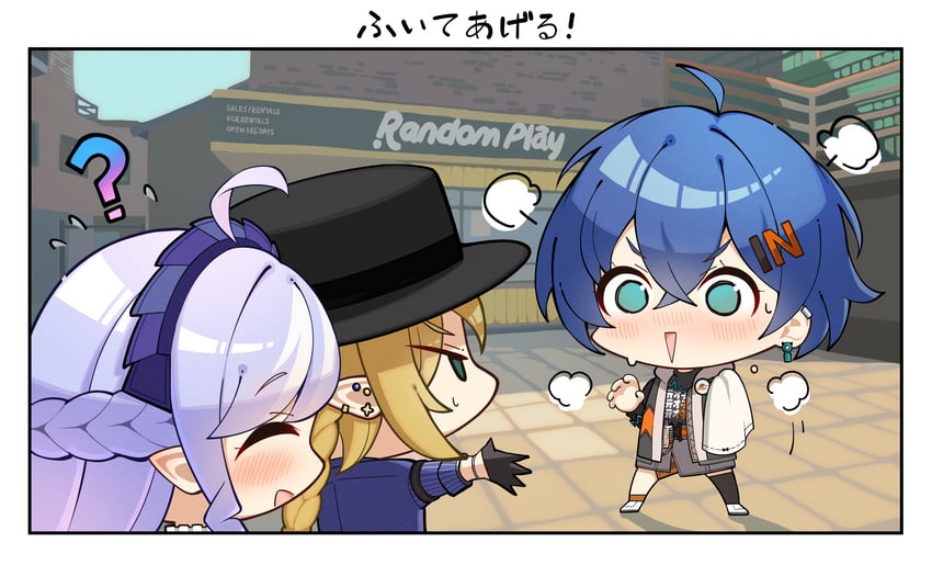 belle, vivian banshee, and hugo vlad (zenless zone zero) drawn by yomare