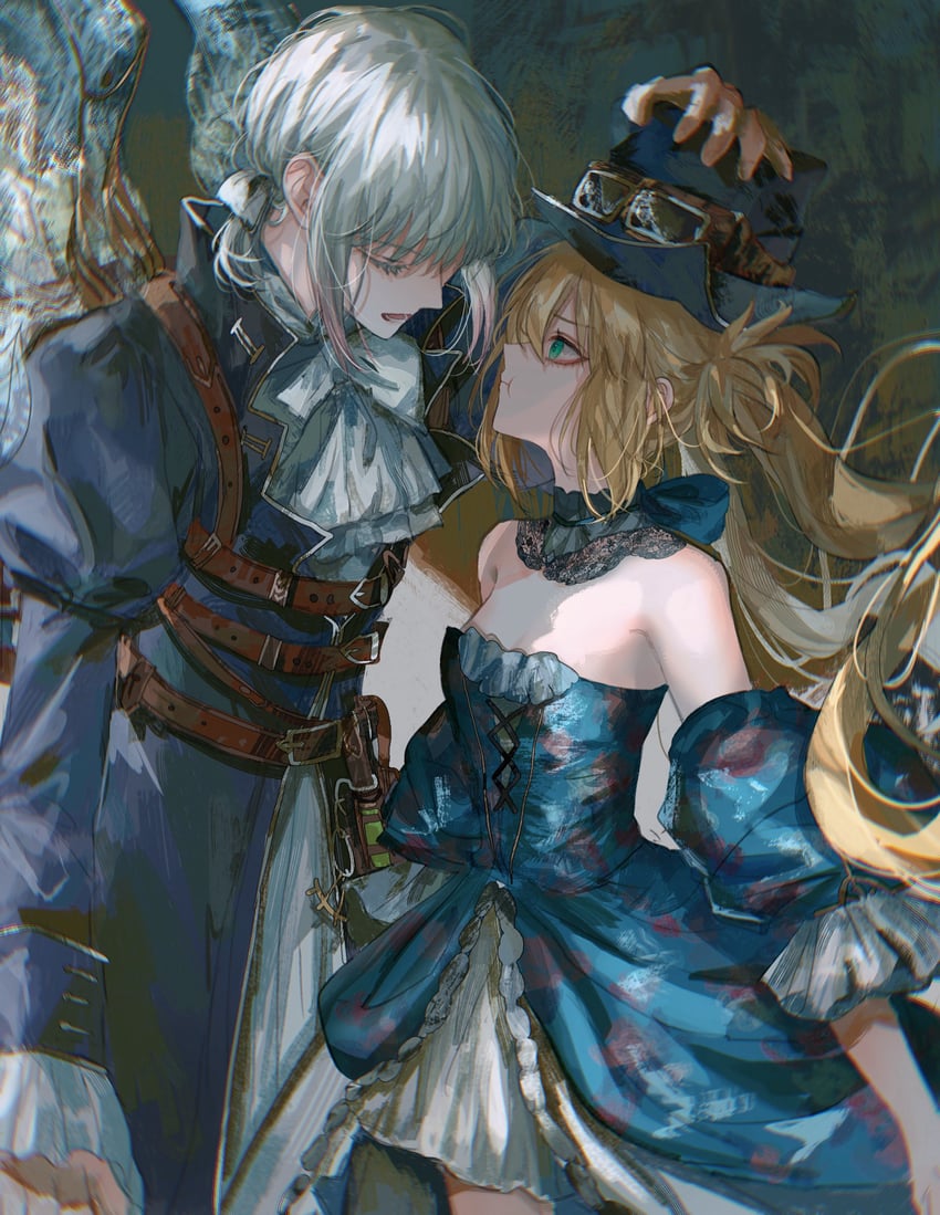 artoria pendragon, artoria caster, and oberon (fate and 1 more) drawn by asano_(kazusasn)