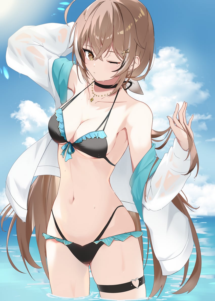 nanashi mumei (hololive and 1 more) drawn by narukahana