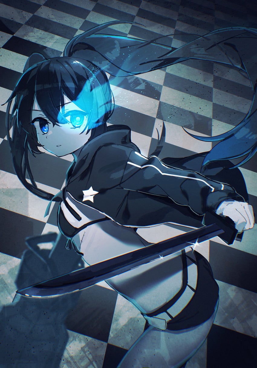 hatsune miku and black rock shooter (vocaloid and 1 more) drawn by tsuchinoko_(tutituti0125)