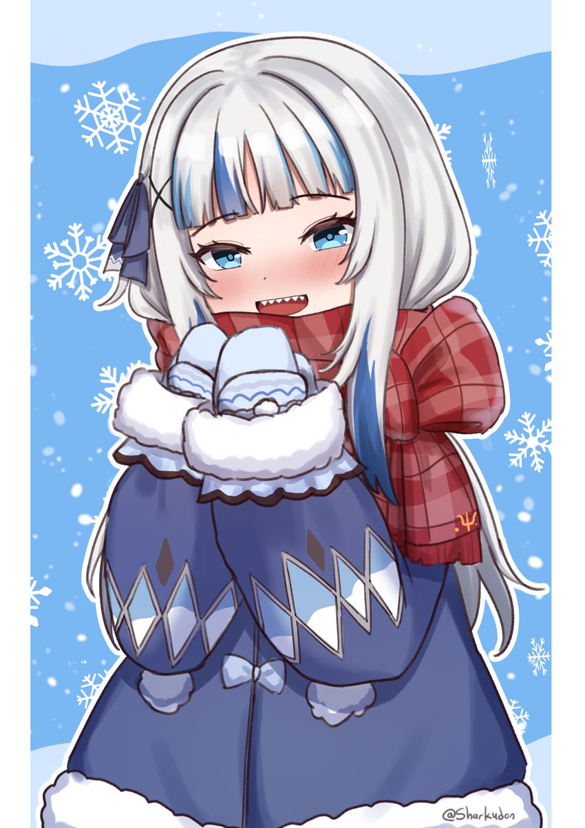 gawr gura (hololive and 1 more) drawn by sharkudon