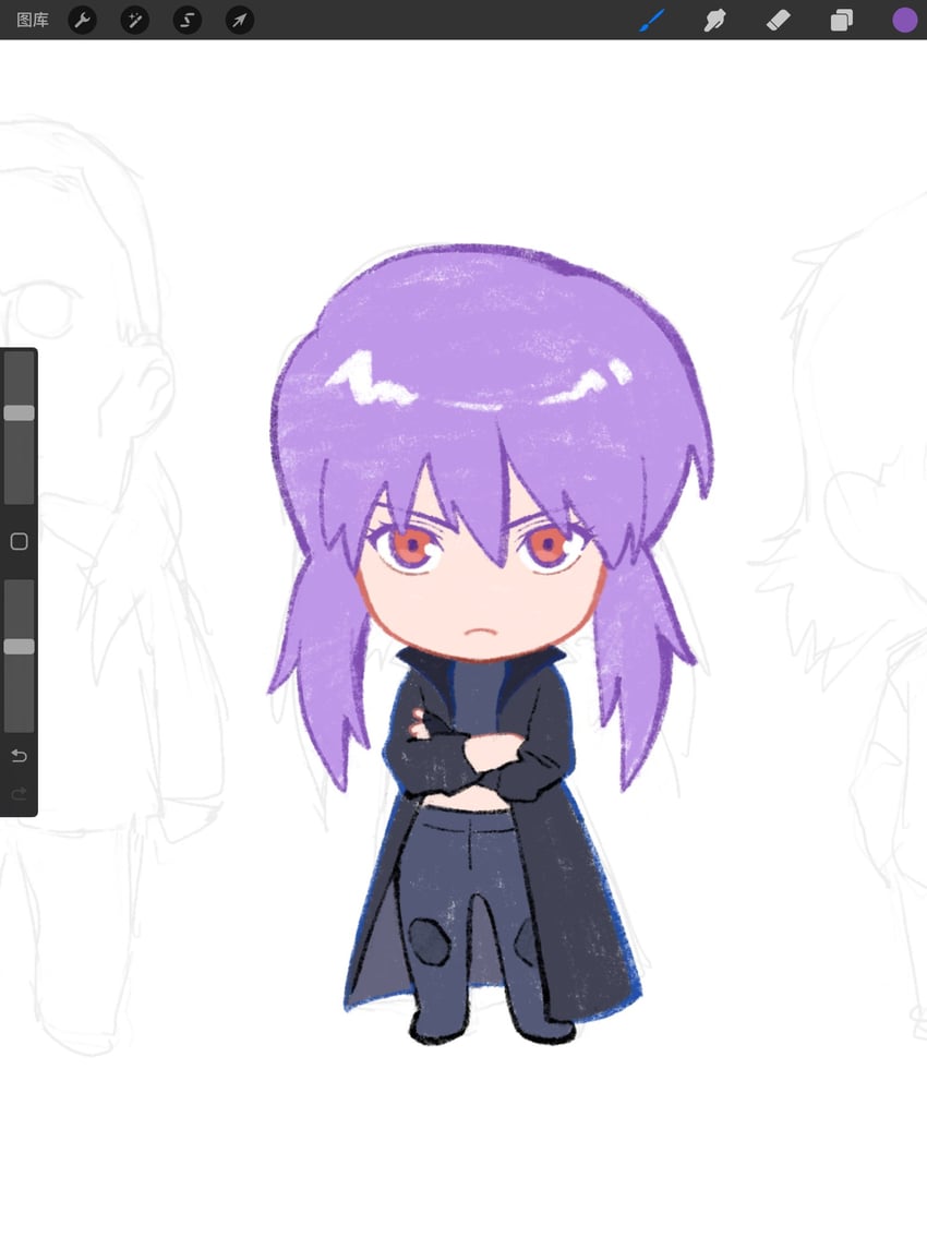 kusanagi motoko (ghost in the shell and 1 more) drawn by aizheajsee