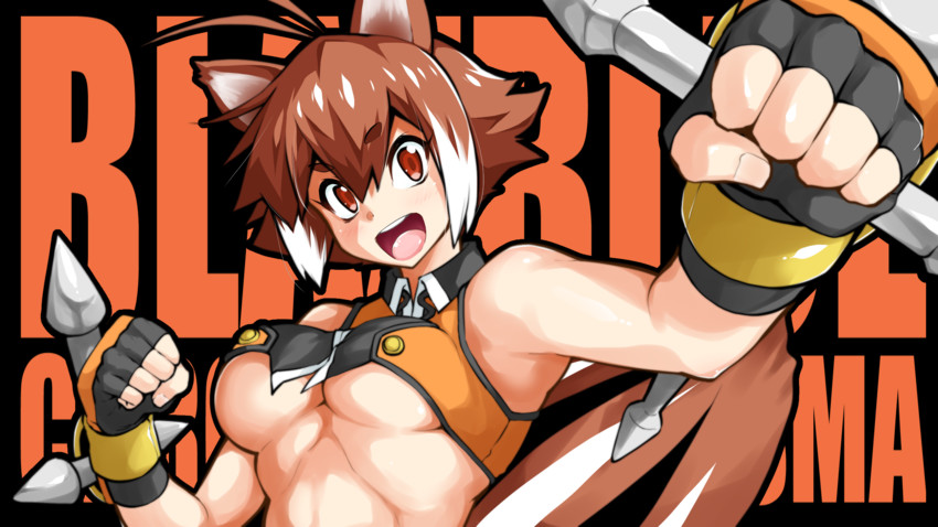 makoto nanaya (blazblue and 1 more) drawn by sakula