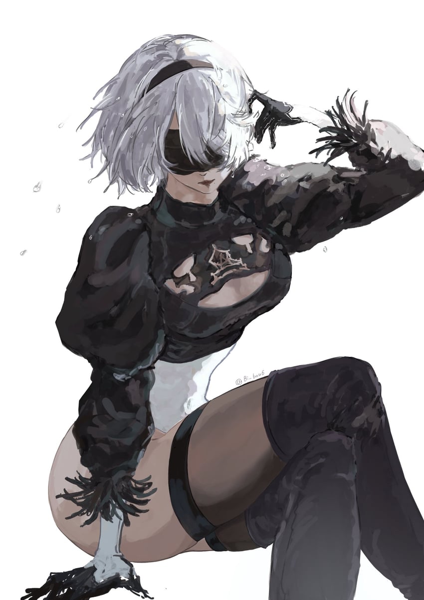 2b (nier and 1 more) drawn by bi_bou6