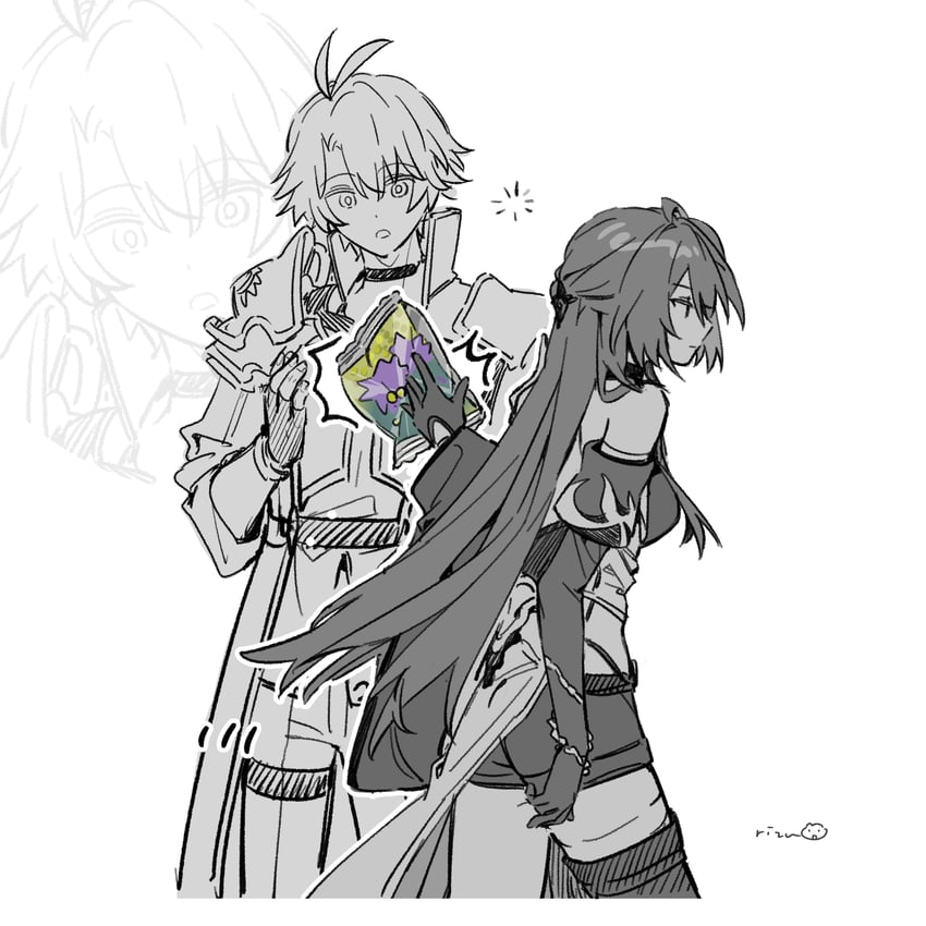 acheron and phainon (honkai and 1 more) drawn by rizu033
