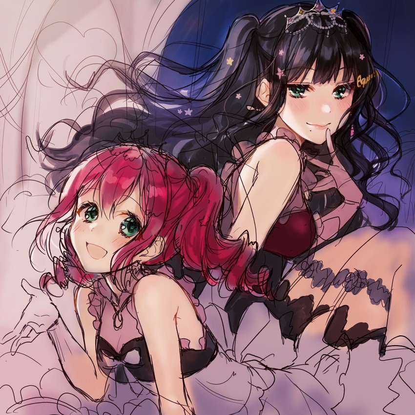 kurosawa dia and kurosawa ruby (love live! and 1 more) drawn by sudach_koppe