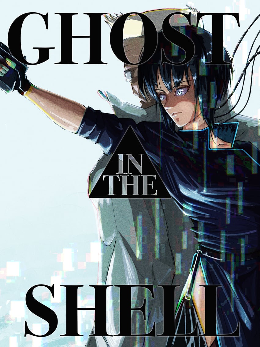 kusanagi motoko and batou (ghost in the shell) drawn by piroshikinta