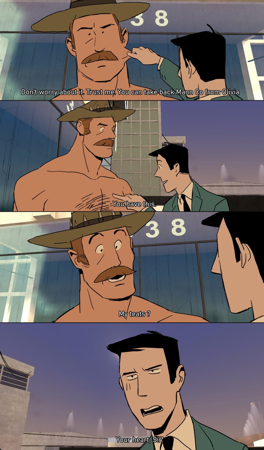saxton hale and mr. bidwell (team fortress 2) drawn by citrus0lemon