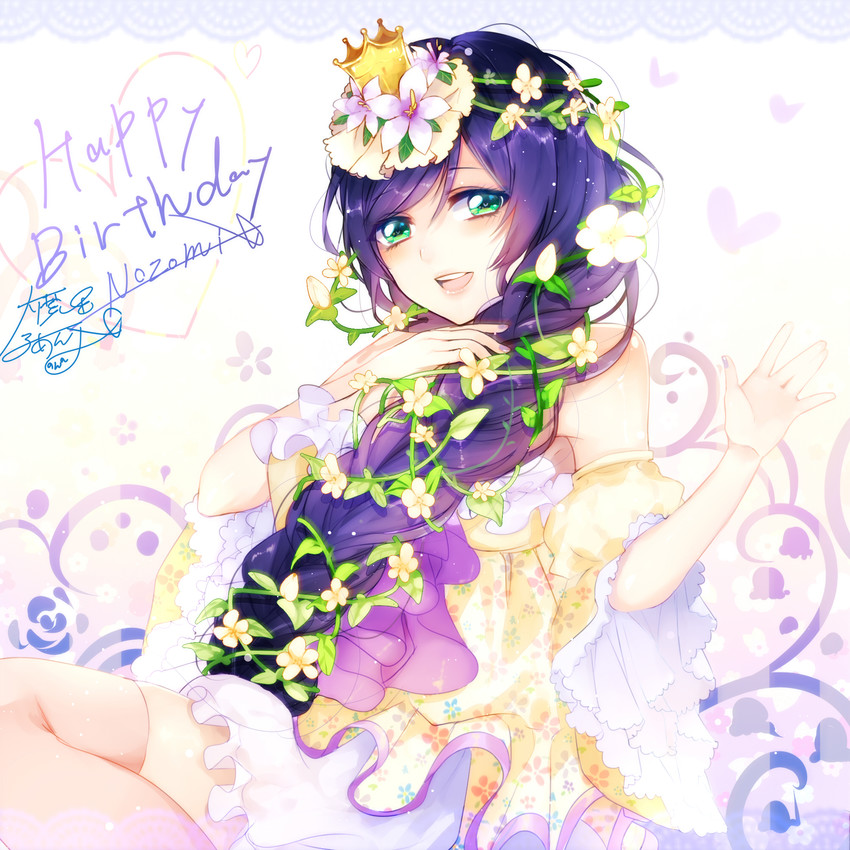 tojo nozomi (love live! and 2 more) drawn by daimaou_ruaeru