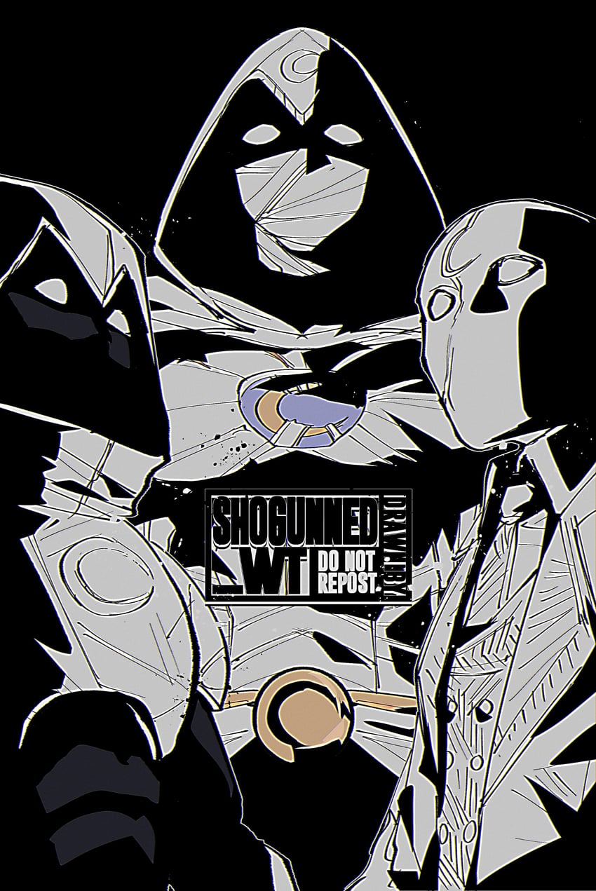 moon knight, marc spector, mr. knight, steven grant, and jake lockley (marvel and 2 more) drawn by bonesaw_(rdkshinku)