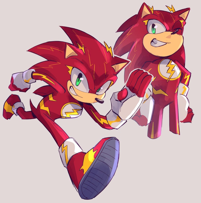 sonic the hedgehog and the flash (sonic and 1 more) drawn by copium_v