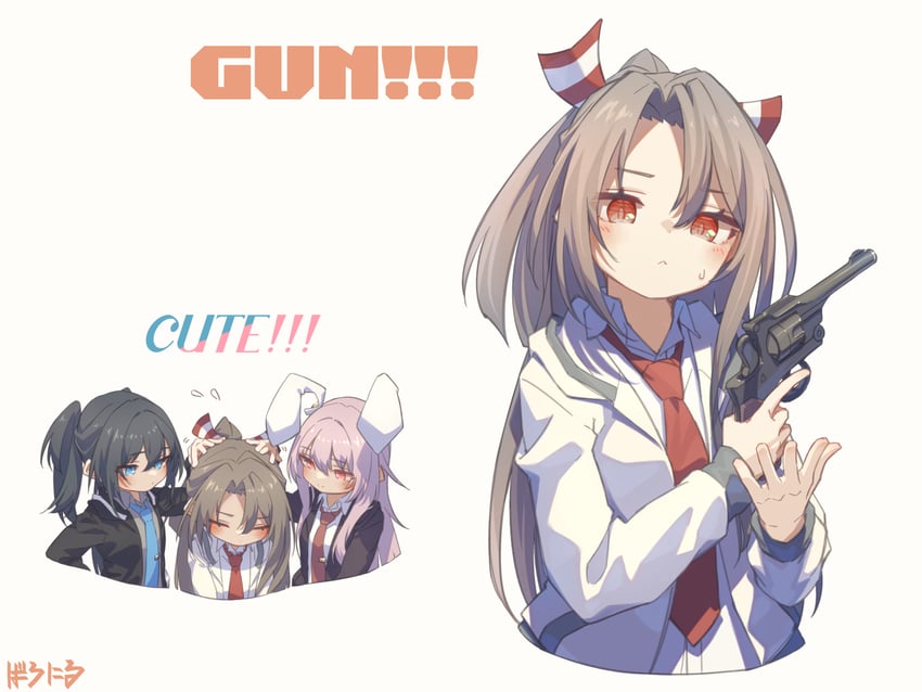 reisen udongein inaba, black rock shooter, and zuihou (touhou and 2 more) drawn by baronilu