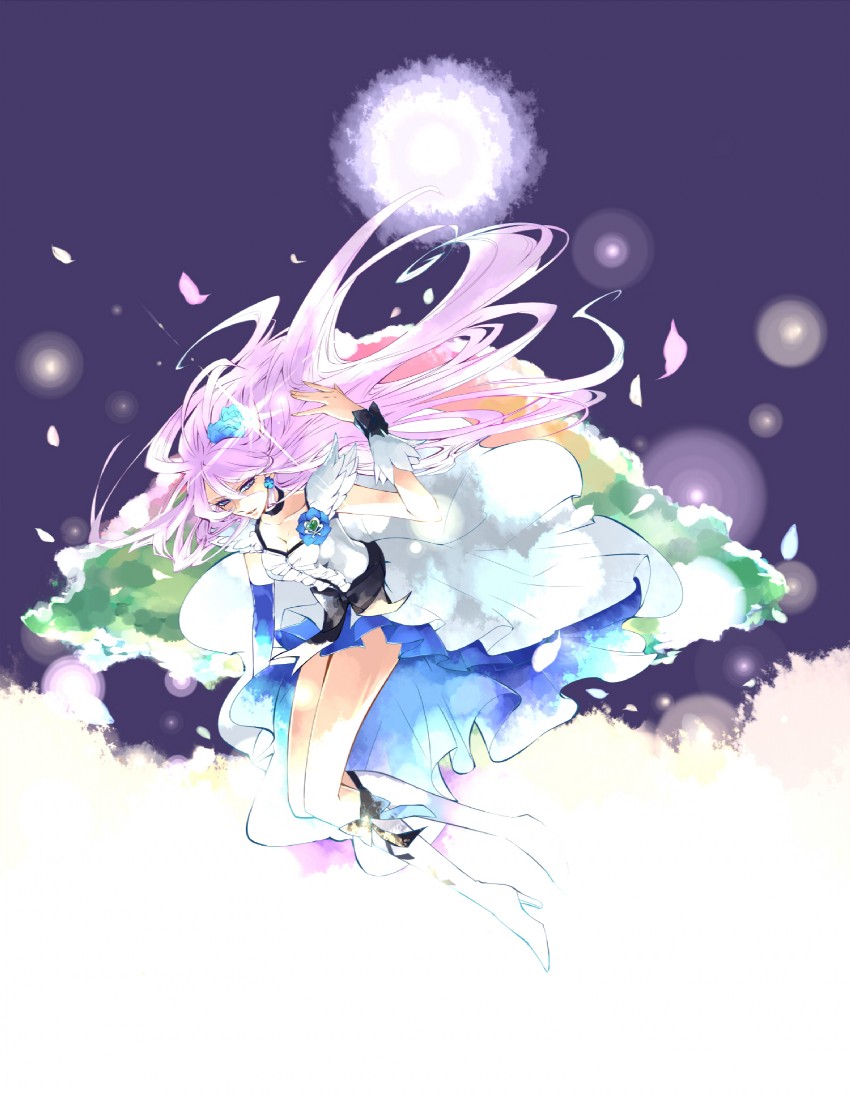 tsukikage yuri and cure moonlight (precure and 1 more) drawn by chiyo_(rotsurechiriha)