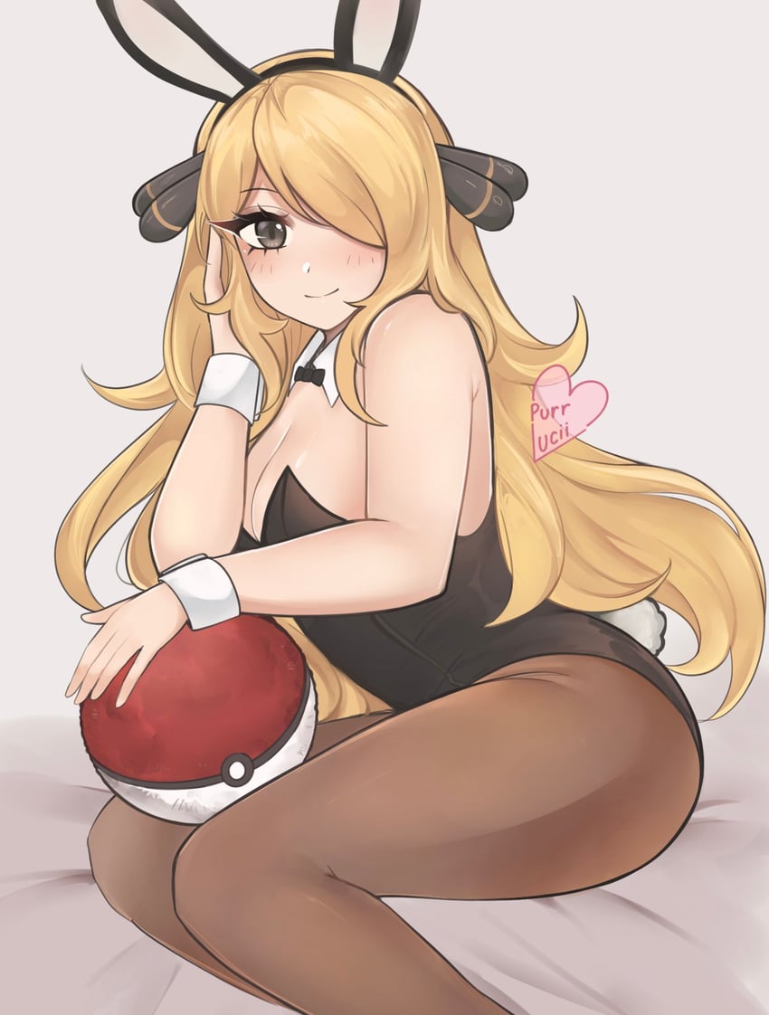 cynthia (pokemon and 1 more) drawn by luci_(purrlucii)