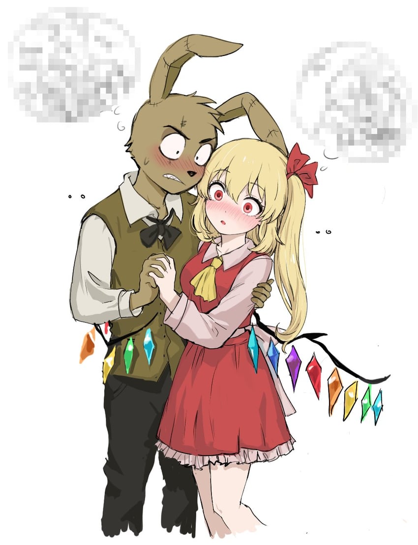 flandre scarlet and plushtrap (touhou and 1 more) drawn by himuhino