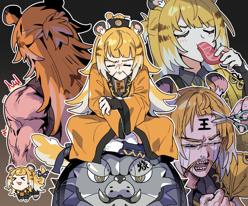 ju fufu and hu wei (zenless zone zero) drawn by sakana_(fishchunk)