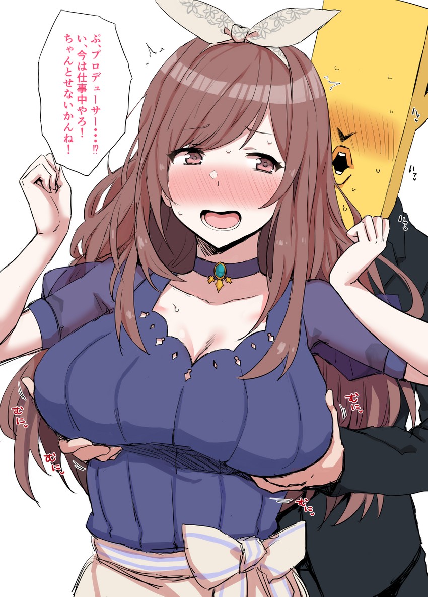 producer, p-head producer, and tsukioka kogane (idolmaster and 1 more) drawn by gomu_(chewinggom)