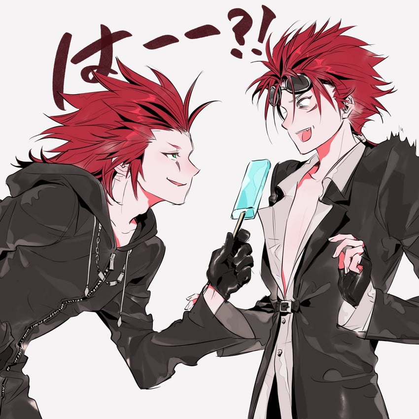 axel, reno, and fujiwara keiji (final fantasy and 4 more) drawn by xevir3399