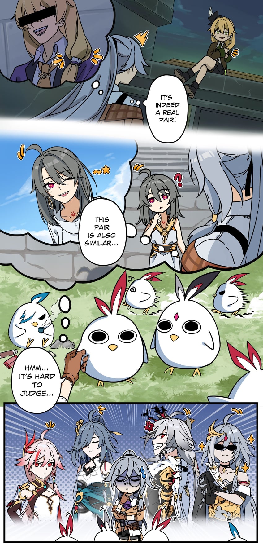 fu hua, herrscher of sentience, jingwei, vita, otto apocalypse, and 1 more (honkai and 1 more) drawn by kitamiteo