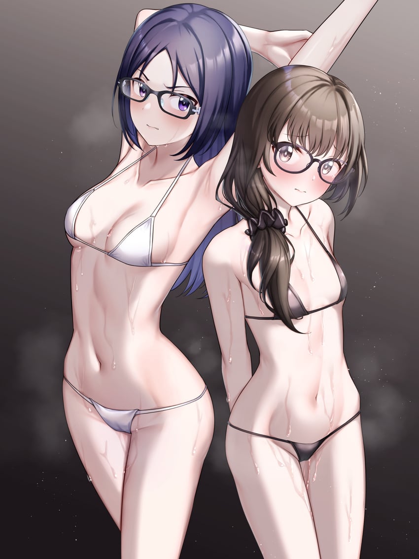 momoshina fumika and garyu emi (alice gear aegis) drawn by ka_(reonkat)