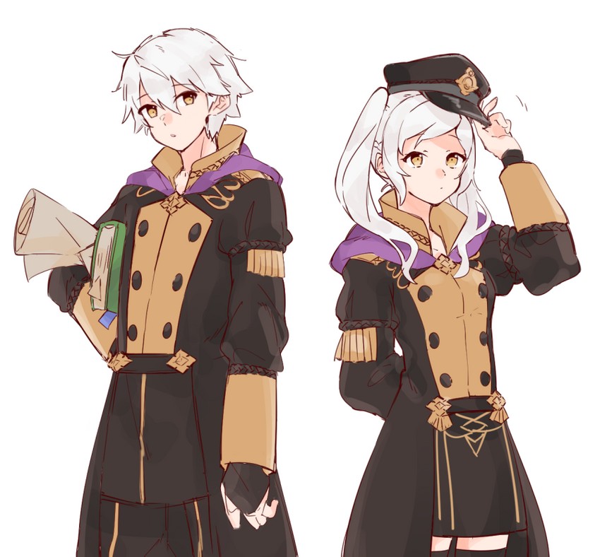 female robin and male robin (fire emblem and 2 more) drawn by kona_(rabbitrabbit2037)
