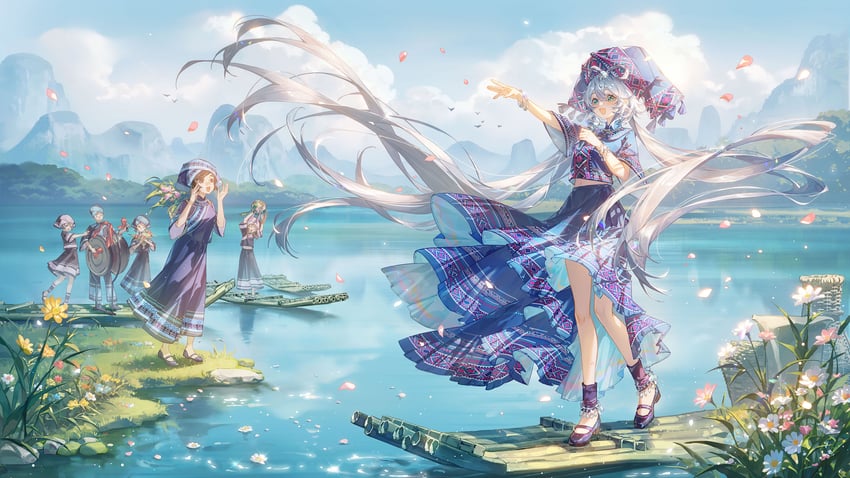 luo tianyi (vocaloid and 1 more) drawn by tuzhate