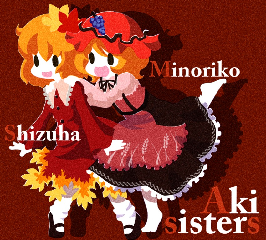 aki minoriko and aki shizuha (touhou) drawn by karaagetarou