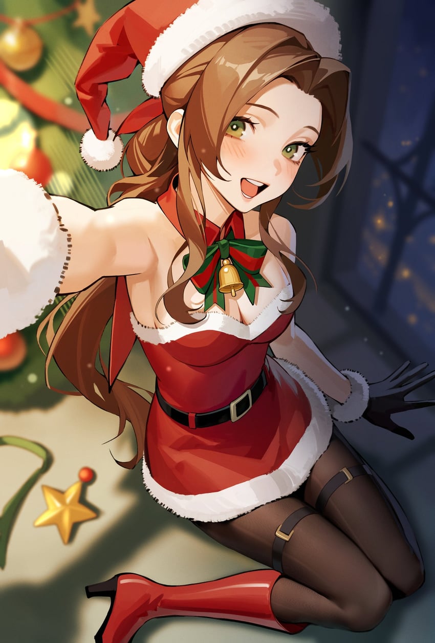 aerith gainsborough (final fantasy and 1 more) drawn by iamc95