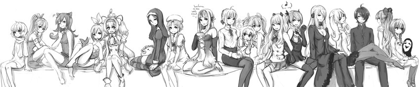 hatsune miku, artoria pendragon, saber, cynthia, oshino shinobu, and 15 more (original and 19 more) drawn by anonymous_drawfag_(artist)