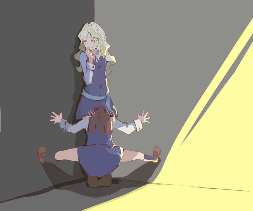 kagari atsuko and diana cavendish (little witch academia) drawn by bukei
