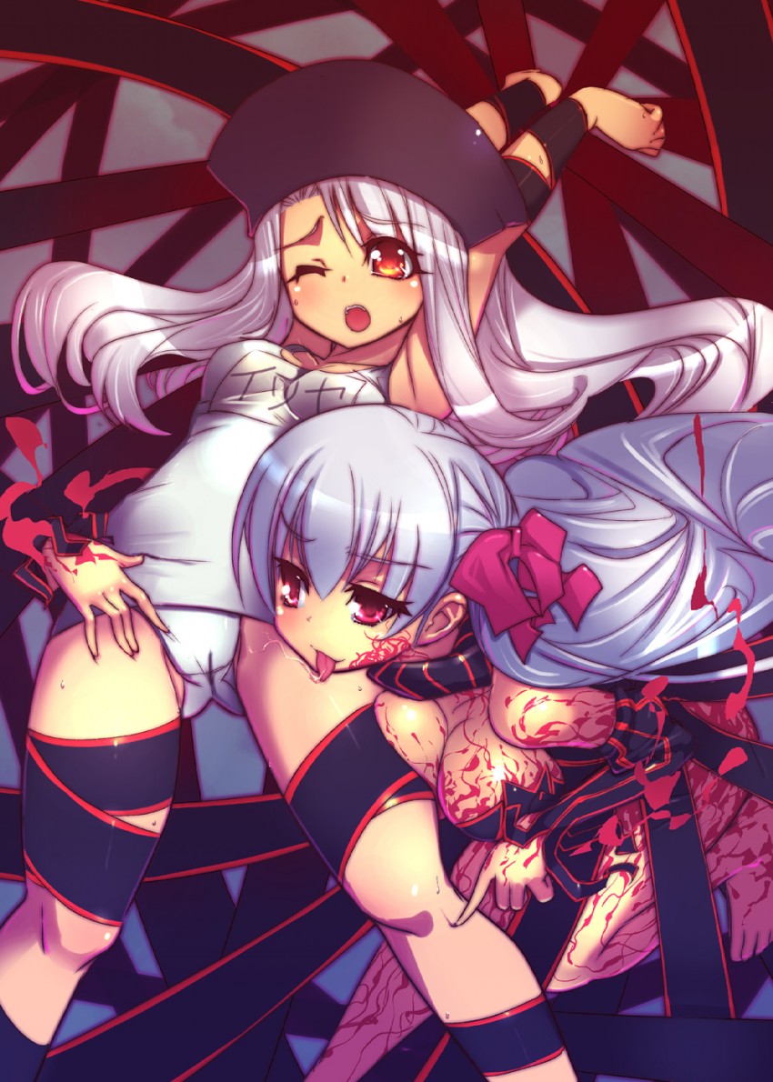 illyasviel von einzbern, matou sakura, and dark sakura (fate and 1 more) drawn by fujishima-sei_ichi-gou
