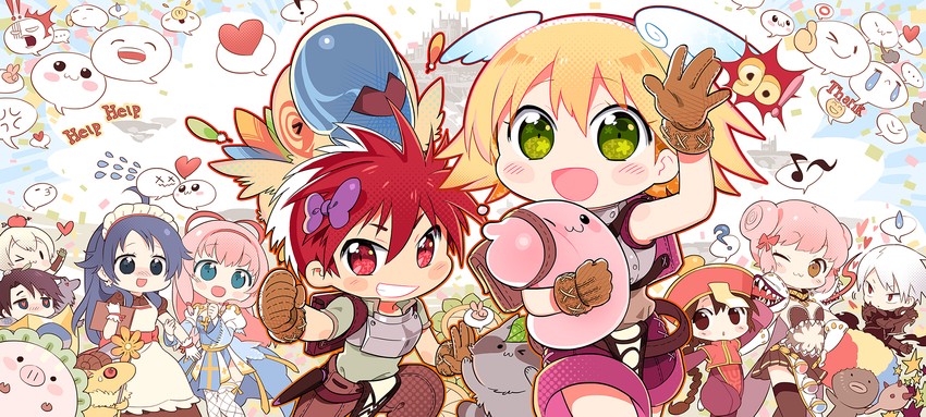 arch bishop, poring, ranger, genetic, guillotine cross, and 9 more (ragnarok online) drawn by mao_yu