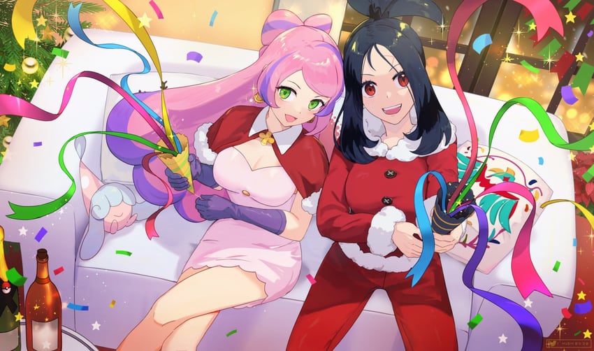 miriam, hatenna, and dendra (pokemon and 1 more) drawn by hsin