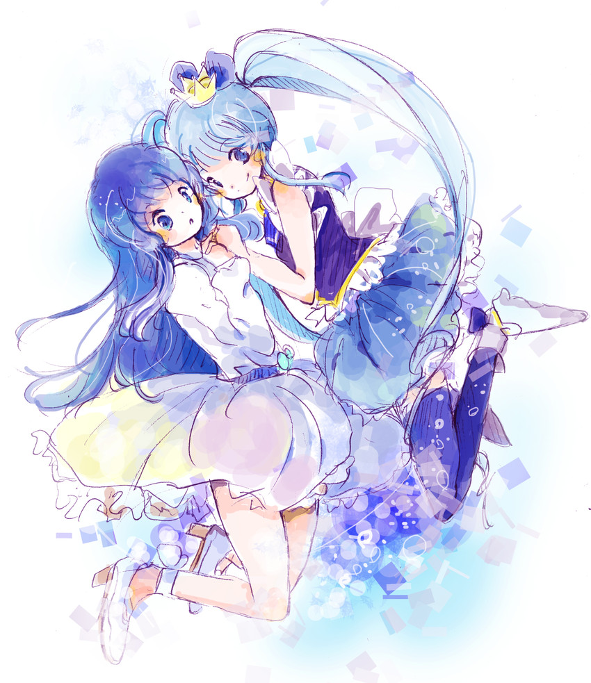 shirayuki hime and cure princess (precure and 1 more) drawn by ichitaro