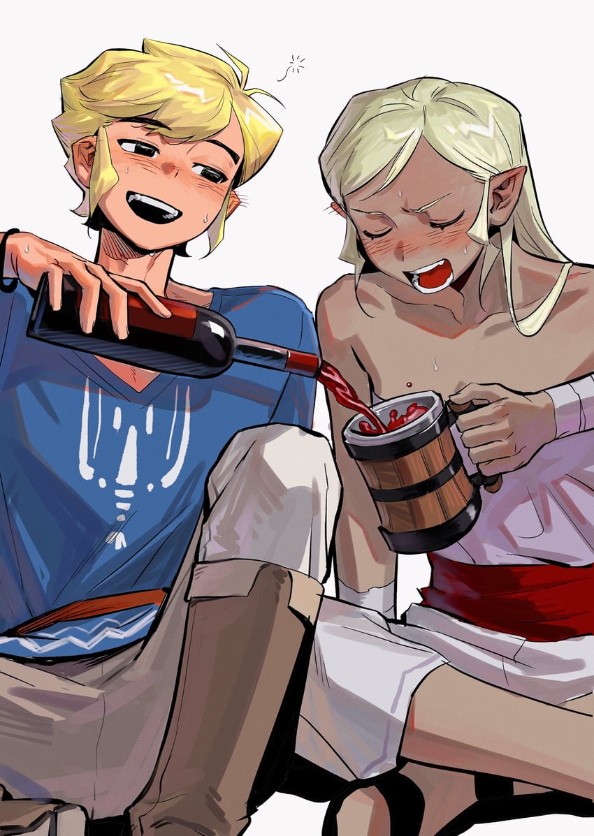 link, toon link, and tetra (the legend of zelda and 1 more) drawn by senzo6700