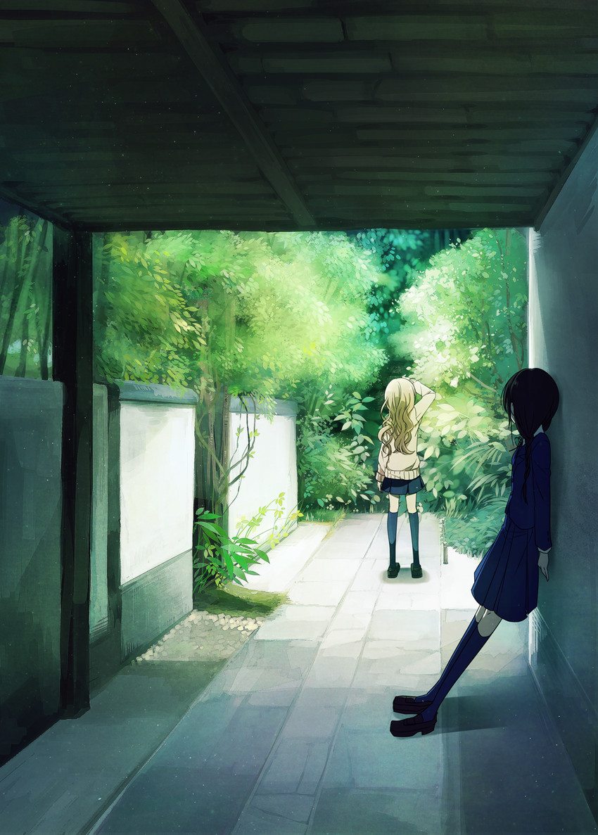 yamabuki kasumi and kawawa sakurako (futaribeya) drawn by yukiko_(tesseract)