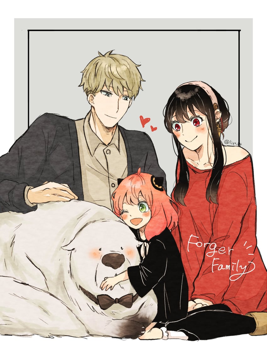 yor briar, anya, twilight, and bond (spy x family) drawn by liyr_64