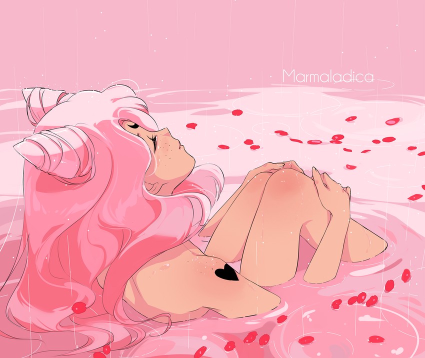 chibi usa and black lady (bishoujo senshi sailor moon and 1 more) drawn by marmaladica