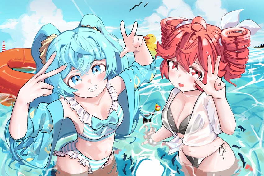 hatsune miku and kasane teto (vocaloid and 1 more) drawn by bat_krub