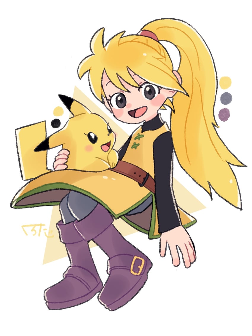 pikachu, yellow, and chuchu (pokemon and 1 more) drawn by kuroda_(krd_pkmn)