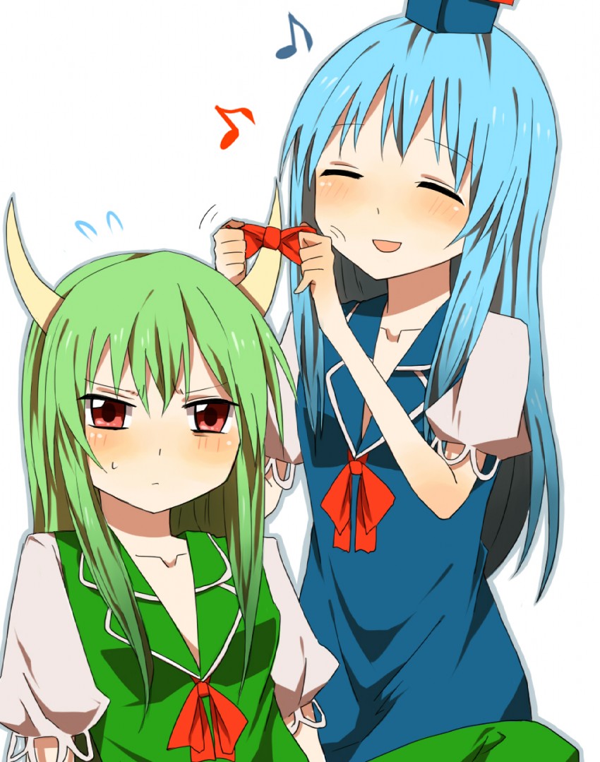 kamishirasawa keine and ex-keine (touhou) drawn by orange_(bibiko)