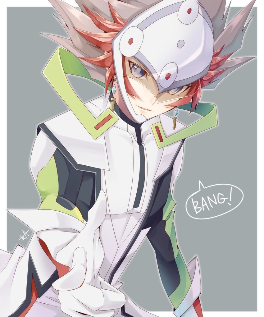 kogami ryoken and revolver (yu-gi-oh! and 1 more) drawn by akisaki
