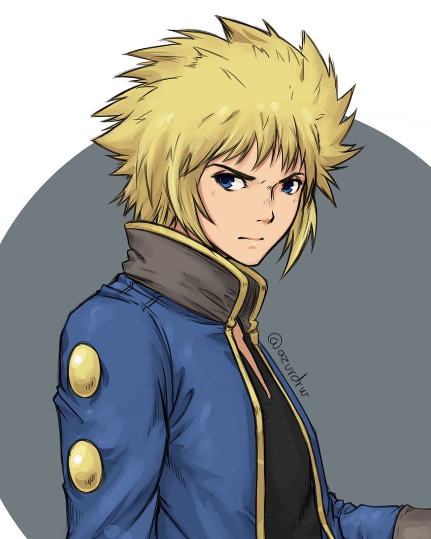 volkner (pokemon and 1 more) drawn by azurdraws