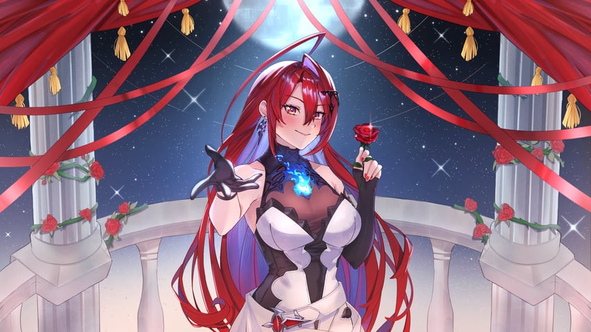 elizabeth rose bloodflame (hololive and 1 more) drawn by jininwop
