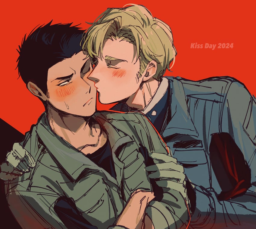 ao isami and lewis smith (yuuki bakuhatsu bang bravern) drawn by crazy_kinoko